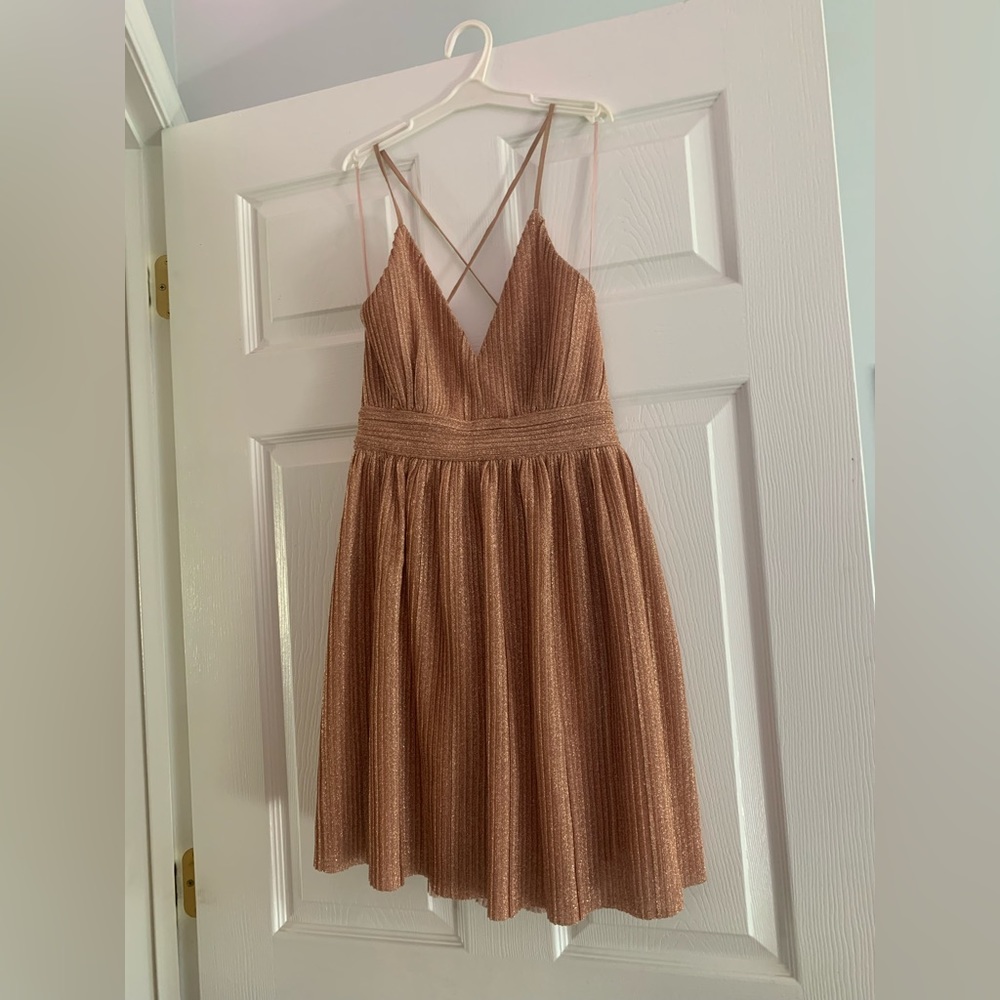 Champagne Francesca’s A-Line Dress